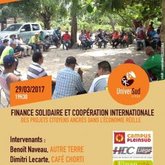 [29/03/17] Conférence : Finance solidaire et coopération internationale